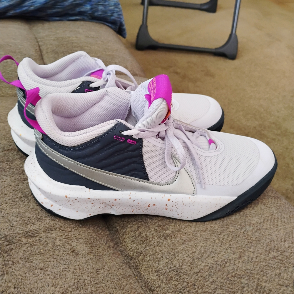 Nike Purple and White Sneakers with Modern Design